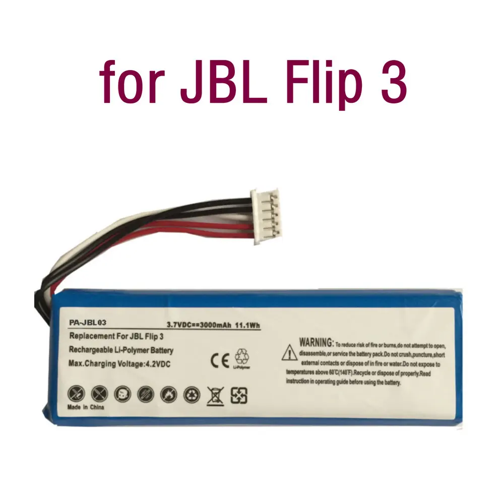 

Новинка. Сменная батарея Встроенный li-ion 3000mAh GSP872693 для JBL Flip 3, 4 Special Edition