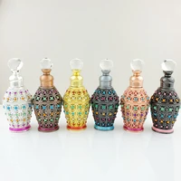 12ML Vintage Essential Oil Glass Jar Middle East Dubai Perfume Bottle Egyptian Style Glass Rod Empty Bottle Furnishings Decor 1