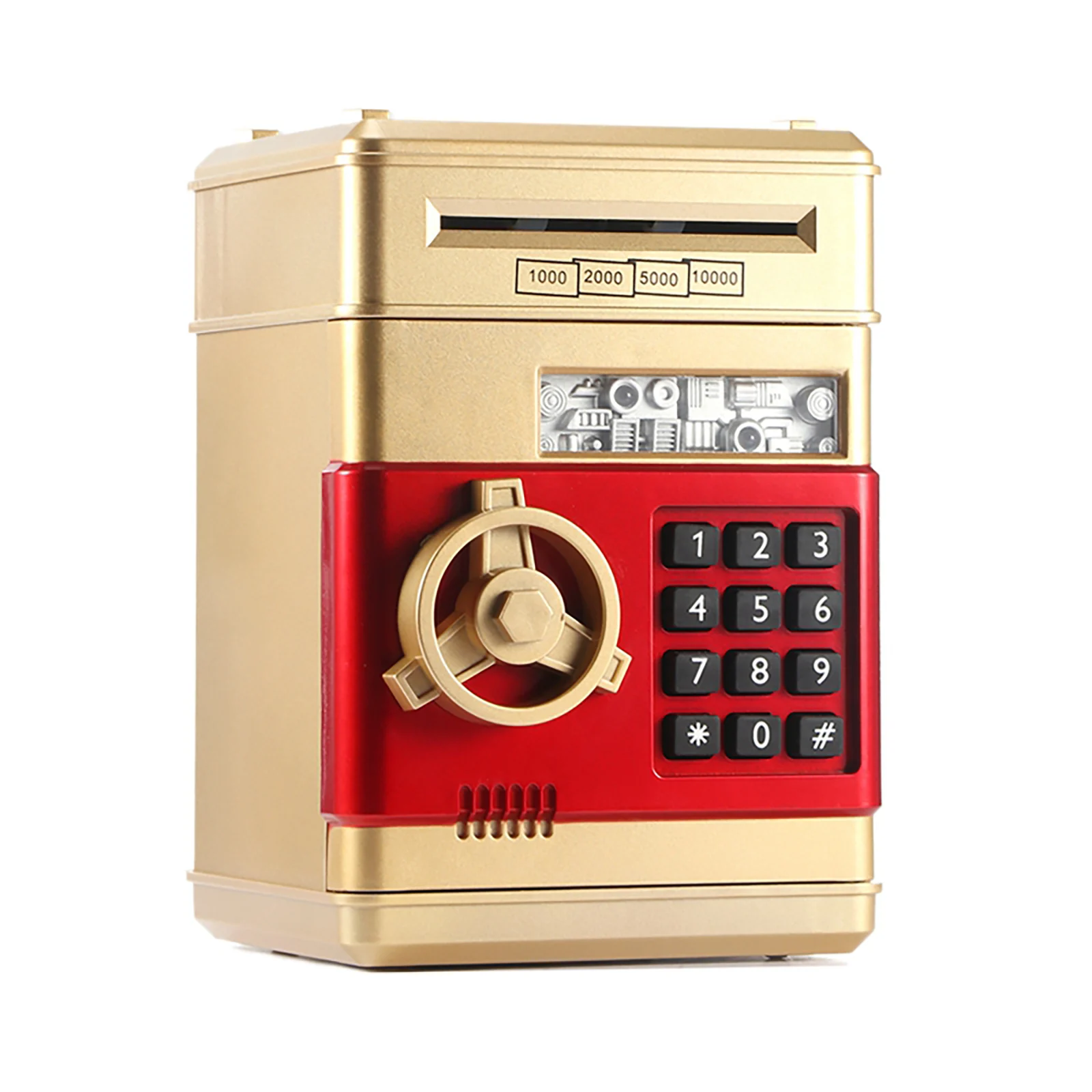 Piggy Bank Electronic ATM Password Cash Coin Can Kids Gold 
