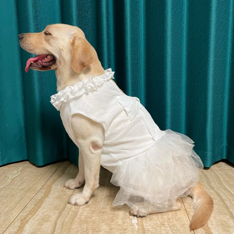 Wedding Dress For Large Dogs Summer Dog Clothes For Pets_voghion.com