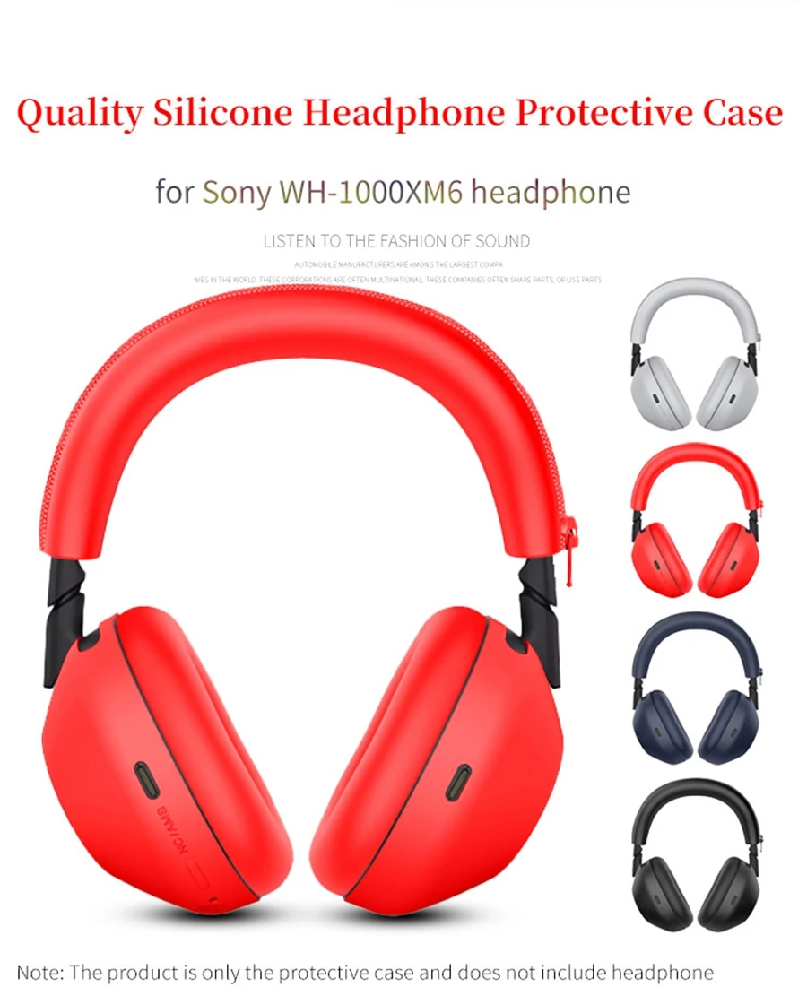 Quality Headphone Cover for Sony WH-1000XM6 Earphone Silicone Protective Case 1000XM6 Headset Headbeam Protector Sleeve