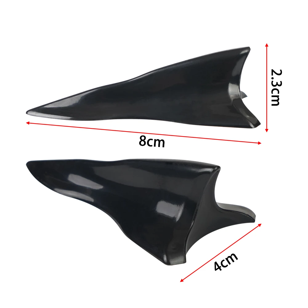 10 Pezzi Pinne Di Squalo Adesive Universali Per Auto – ABS Nero, Antigraffio, Aerodinamiche