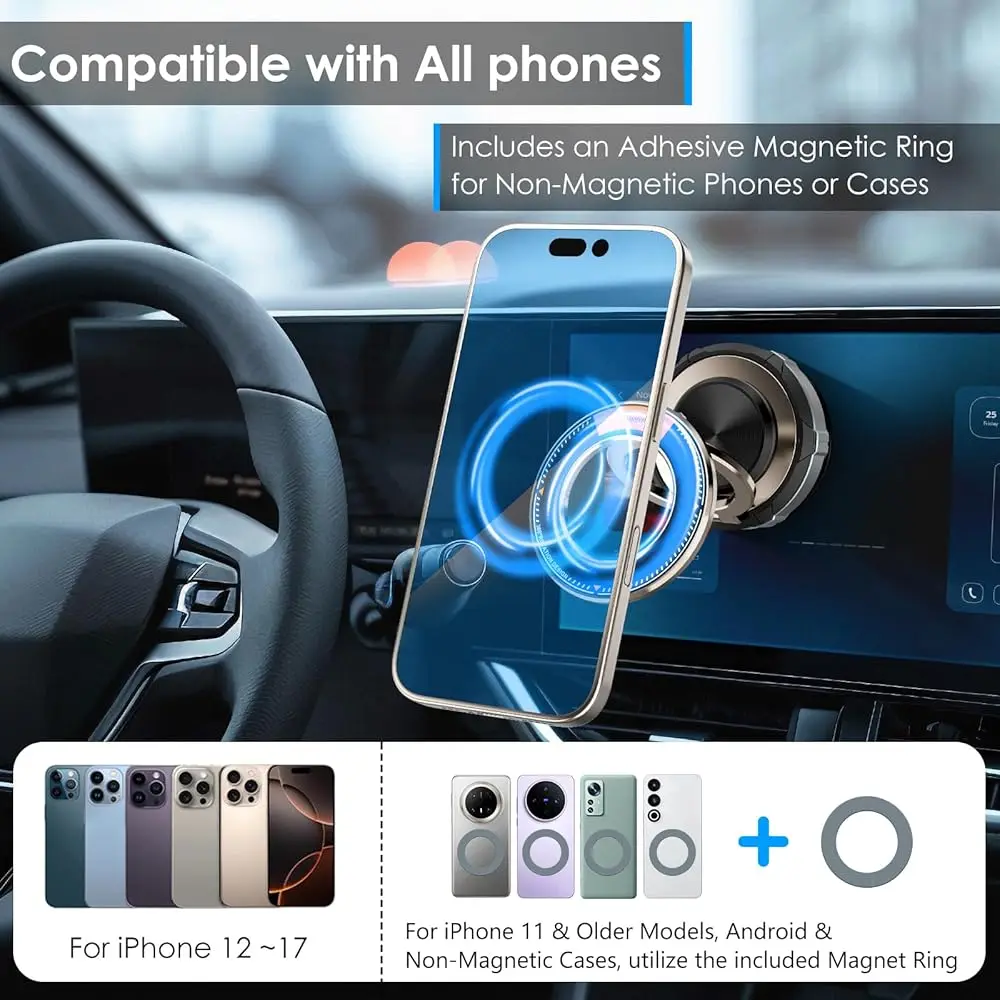 Magnetic Car Phone Holder 360° Adjustable - Image 6