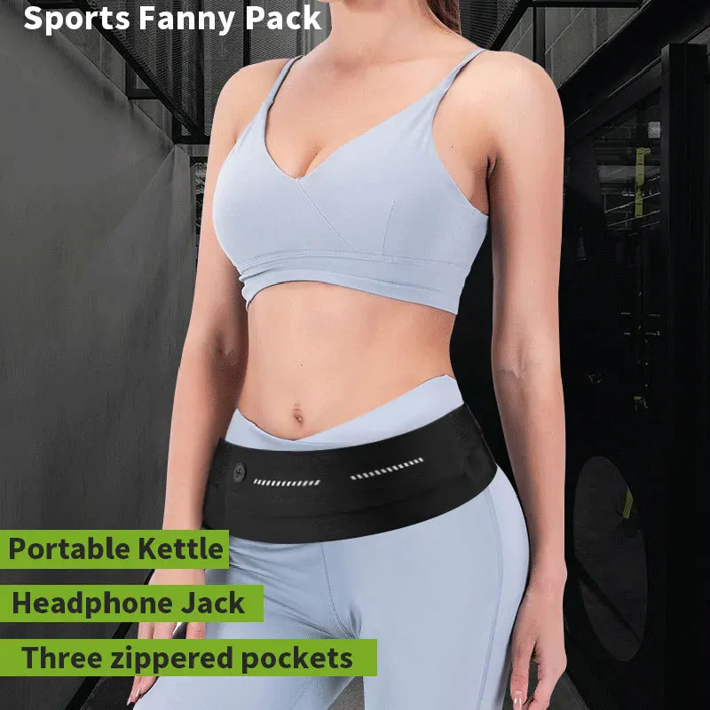Outdoor Sports Running Waist Pouch For iPhone 15 14 13 12 11 Pro Max AirPods Pro 3 Ultra-thin GYM Waist Pack Bag running waist pouch