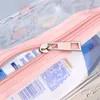 Clear Makeup Bag Fashion Transparent Travel Portable Mini Wash Storage Bags Strawberry Flower Print Women Zipper Cosmetic Bag 4