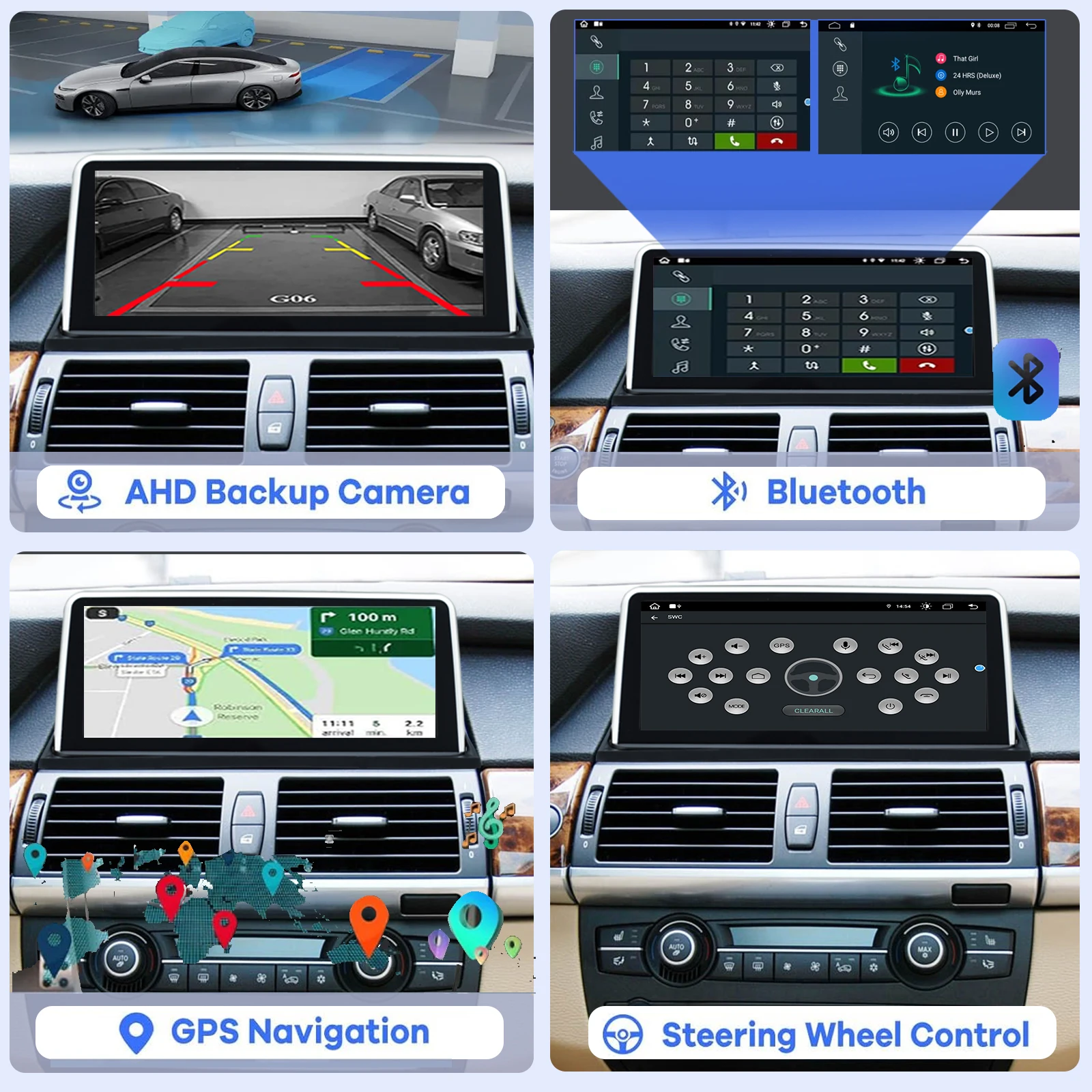 Android Car Radio for BMW X5 X6 E70 E71 CIC Multimedia Player Supports CarPlay,
