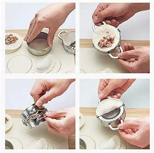 S0622813d28df4160af6906824b51d2aa6 Stainless Steel Dumpling Maker Dumpling Skin Mold Ravioli Maker Press Pie Making Press Wrapper Pastry Maker Kitchen Accessories