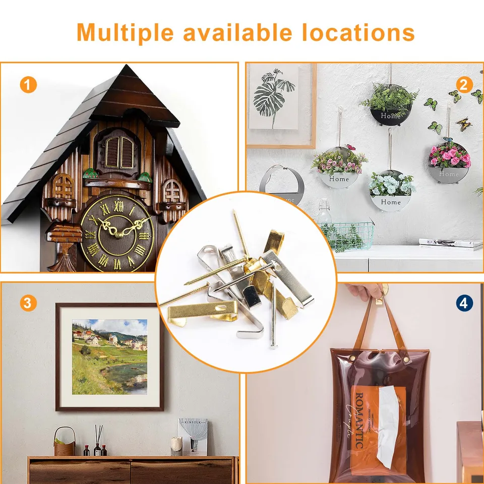282Pcs Picture Hooks For Hard Walls, Picture Hanging Kit Heavy Duty Picture Hang | UK - View #7