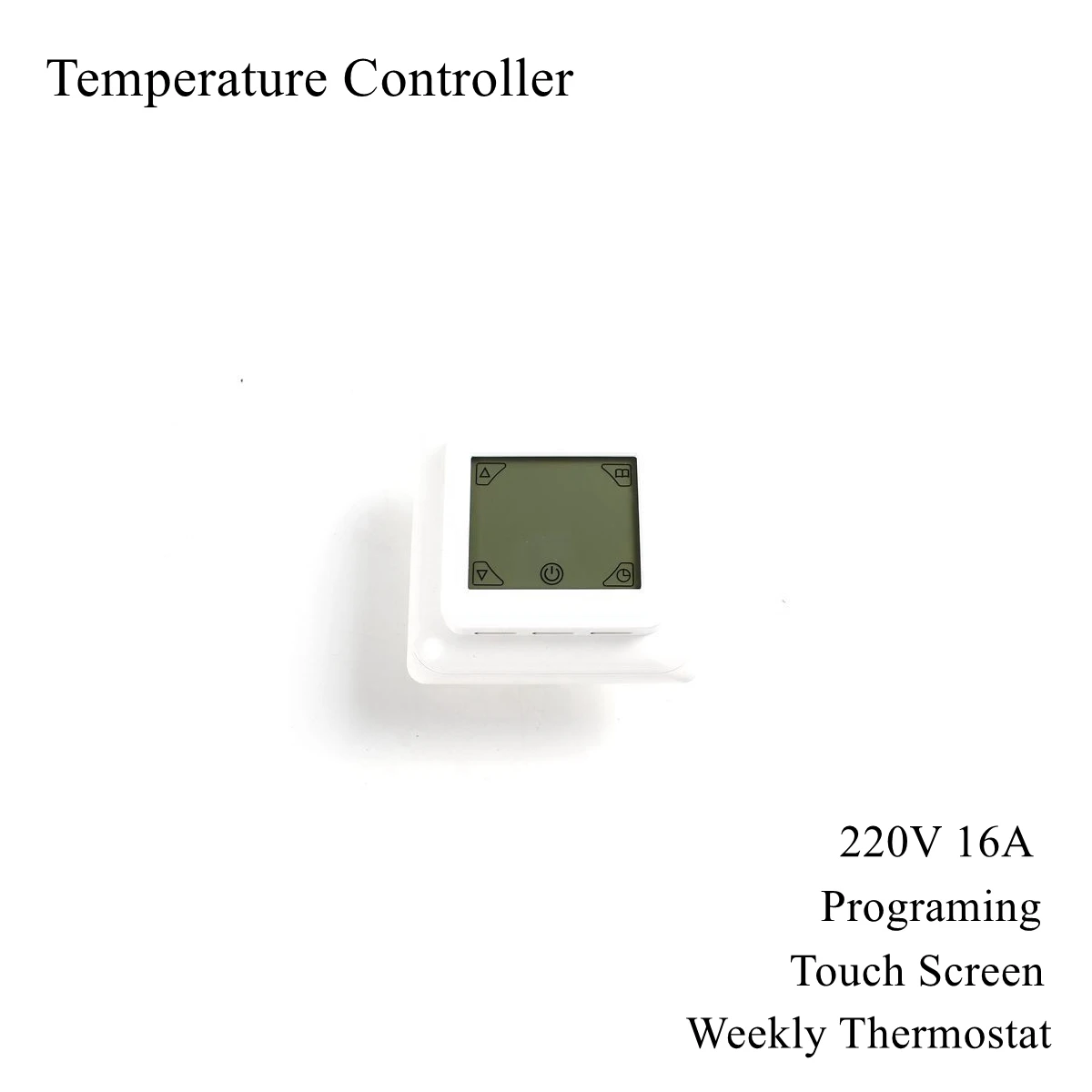 

220V 16A Temperature Controller Digital Thermostat Control Programing Touch Screen Weekly Intelligent LCD Backlight Instrument