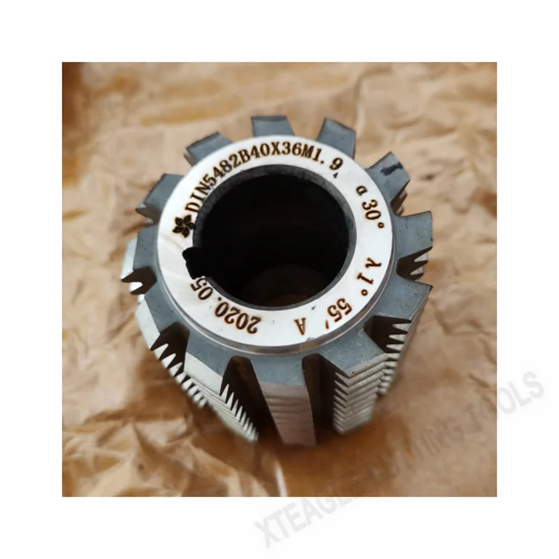 DIN5482 Standard Module1.9 22mm Hole HSS Involute Spline Gear Hob Cutter M1.9 PA30 degree, Customized