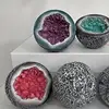 Candle Bowl Centerpiece Candle Bowl Outdoor Resin Retro Crafts Desktop Ornaments Decorative Balcony Patio Bowl For Engagement 3