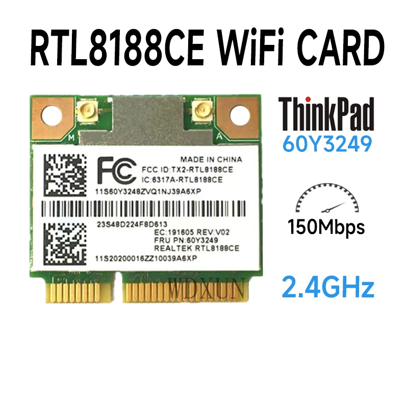 RTL8188CE для Lenovo Thinkpad X220 X230 X120E X130E T420 T430 T520 L420 RTL8188CE Mini PCI-E Wi-Fi беспроводная карта 60Y3247 60Y3249
