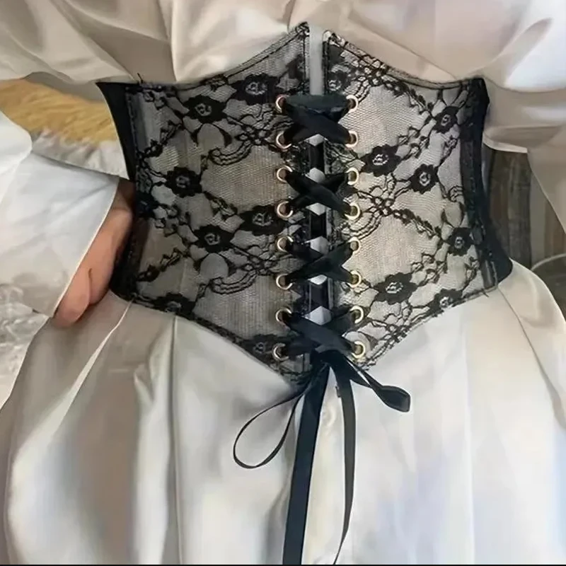 Ceinture Corset à lacets pour femmes, ceinture à la mode, Style rétro pour dames, adaptée aux vêtements décontractés et aux Occasions spéciales