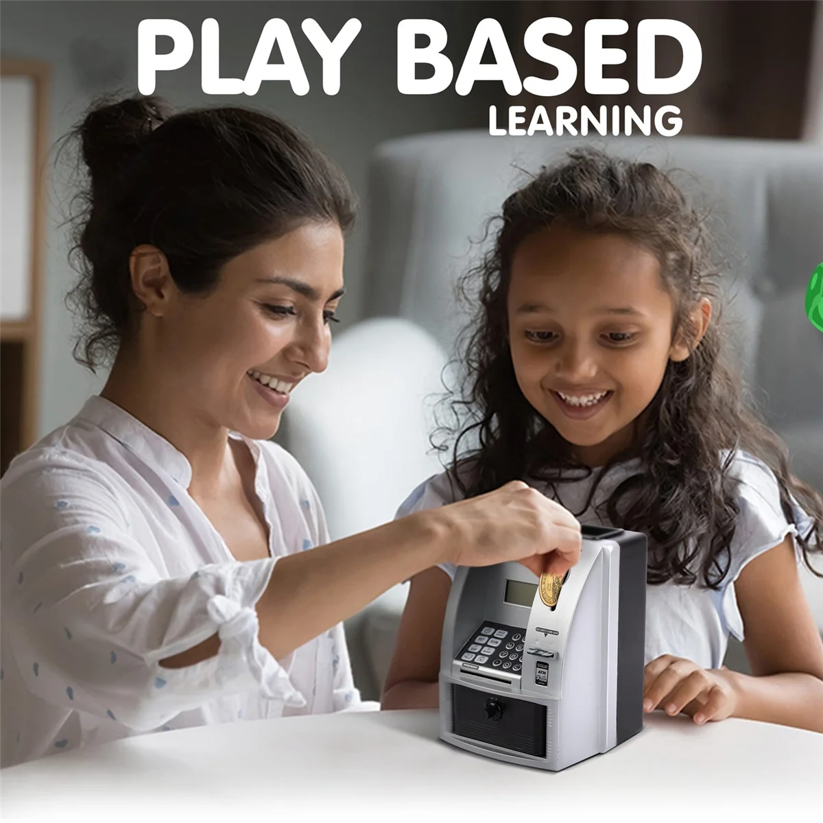 Smart ATM Piggy Bank for Money Mini Banknote Money Boxes Voice ATM Machine to Teach Children Money Management 4