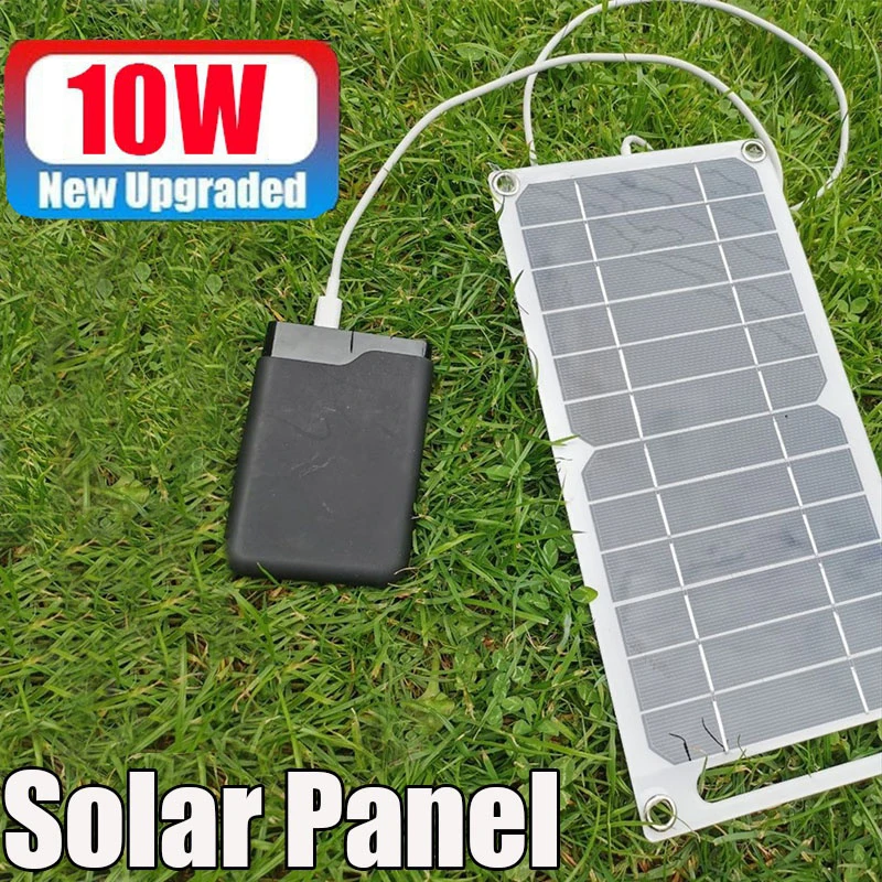 Portable Solar Panel 5V 5W/10W Fast Charging Suitable for Travelling Hiking Camping