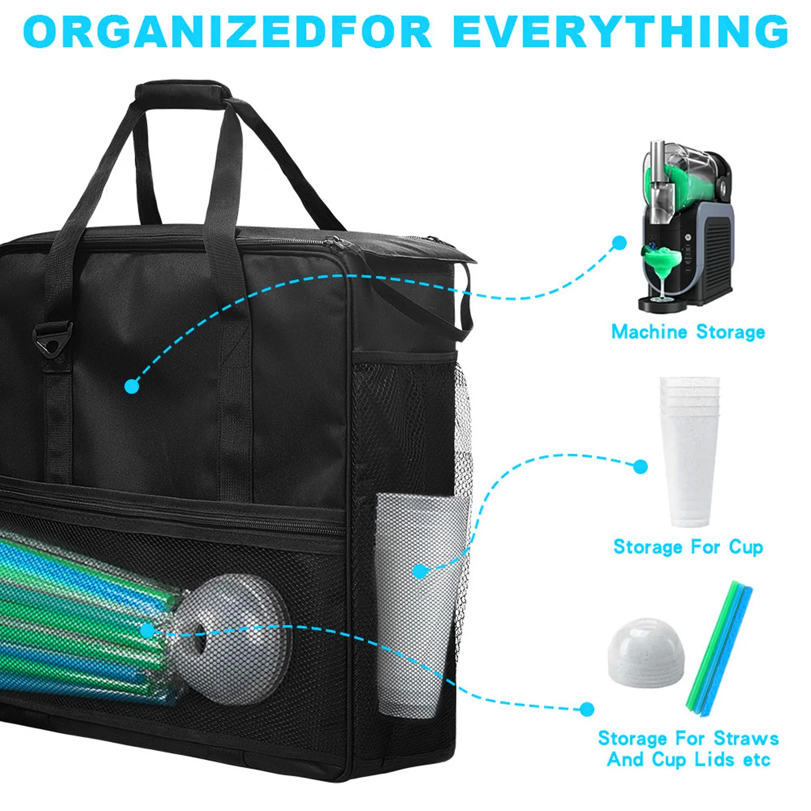 Slushie Machine Bag Slushie Machine Carrying Bag Multipurpose Oxford Cloth Portable Large Capacity External  for Camping