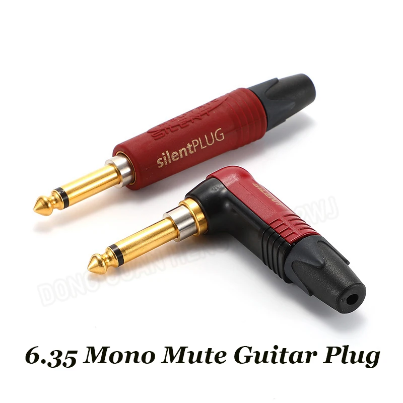 6.35 Mono Silent Guitar Plug Band Performance 6.35 Large 2-Core Straight/Bent Plug Tuning Table Scollegare 6.5 Spina Per Chitarra Elettrica