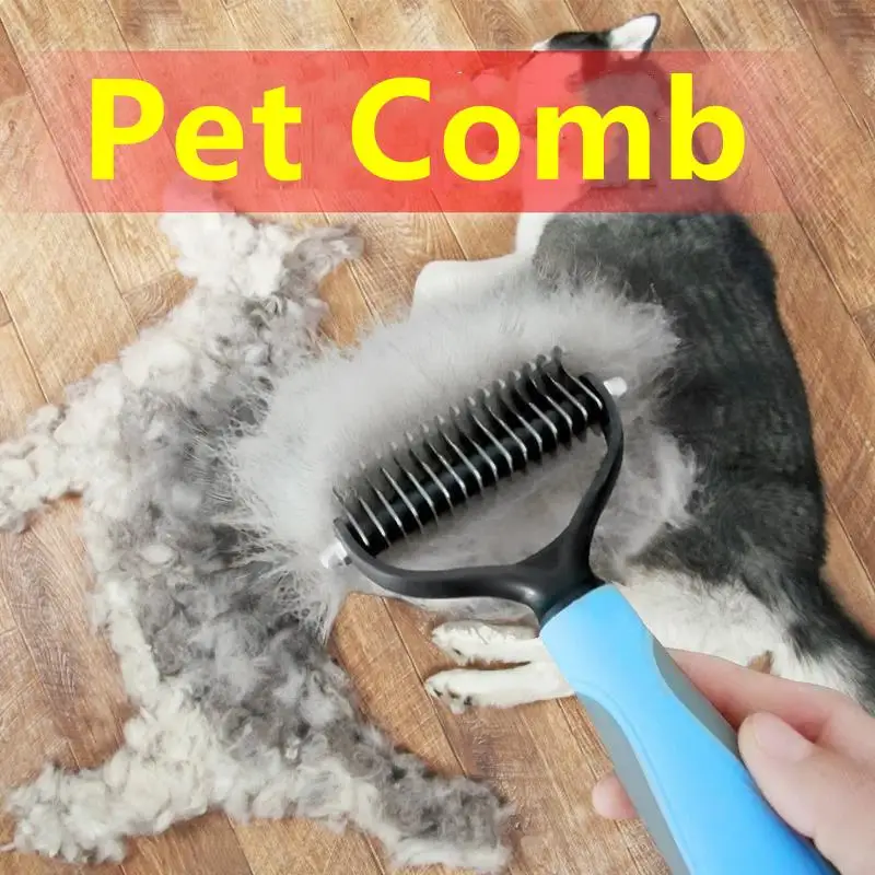 Pets Fur Knot Cutter Dog Grooming Shedding Tools Pet Cat Hair Removal Comb Brush Double sided Products Suppliers Drop Shipping