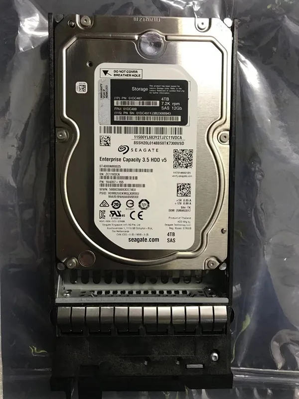 

Жесткий диск для Lenovo 01DC487 01DC489 4 ТБ 12G SASDS2200 DS4200 3,5 '7,2 K