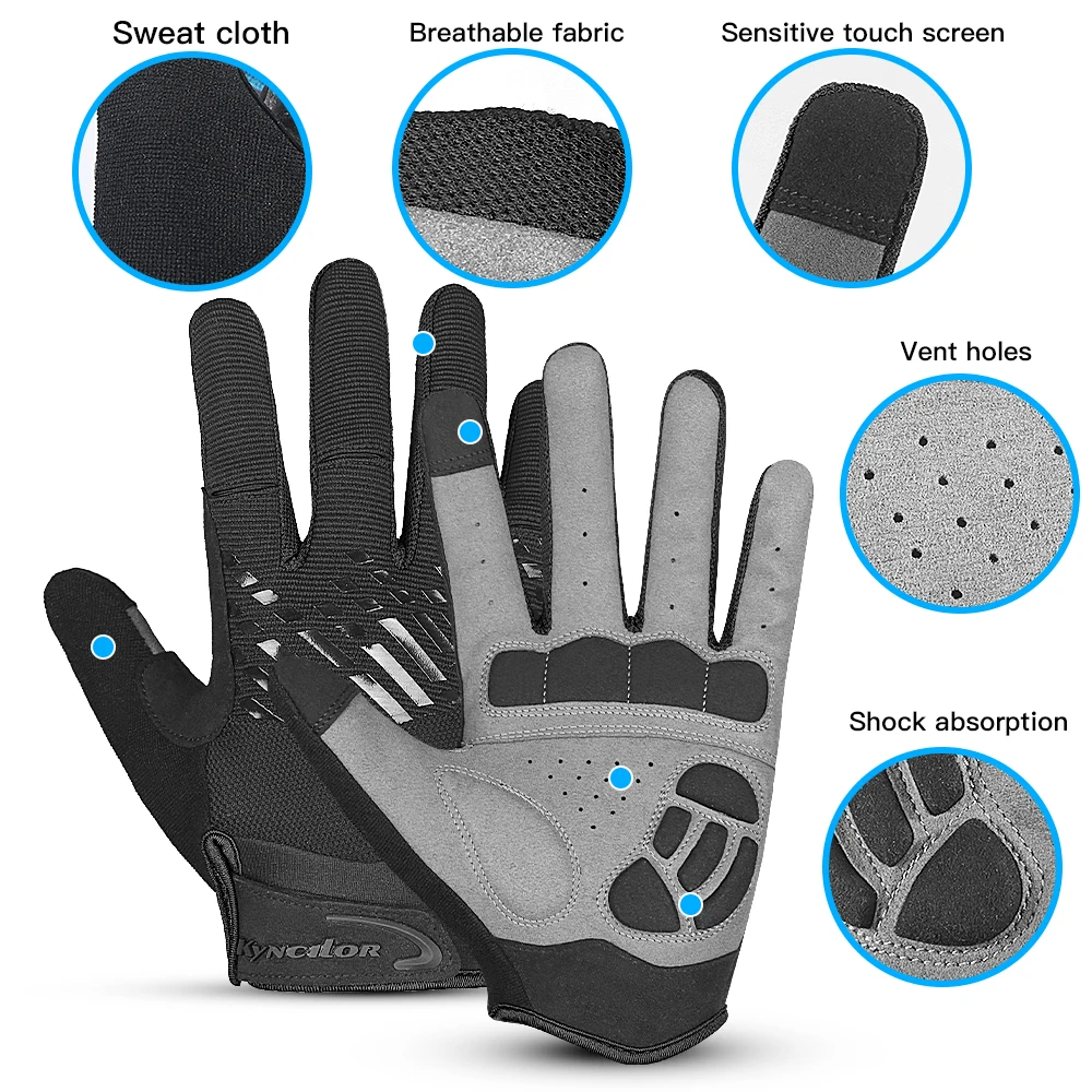 Mountain Bike Touch Screen Cycling Gloves Breathable Shock Absorption Men And Women Sports Fitness Spring Summer Riding Gloves 4