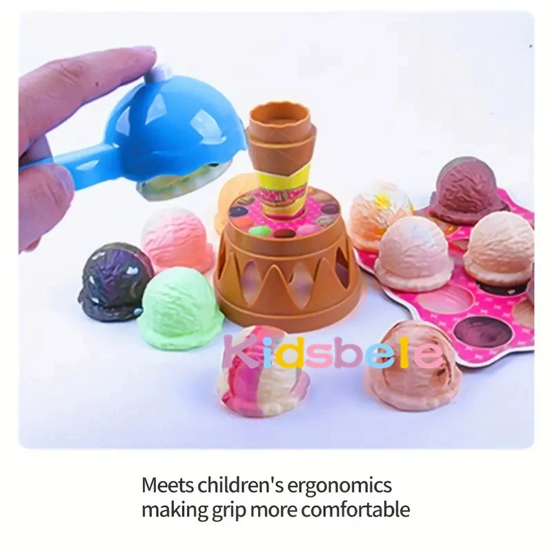 Pretend Ice Cream Set Ice Cream Stack Up Play Toy Children Simulation Food Kitchen Toy Toddler Pretend Play Toys