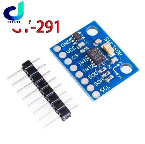 

GY-291 ADXL345 digital three-axis acceleration of gravity tilt module IIC / SPI transmission