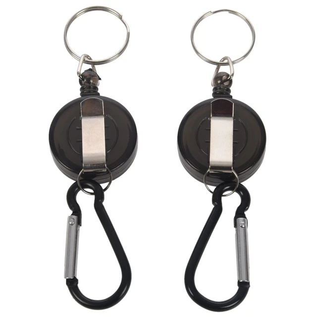 2 PCS BADGE REEL - RETRACTABLE RECOIL YOYO SKI PASS ID CARD HOLDER