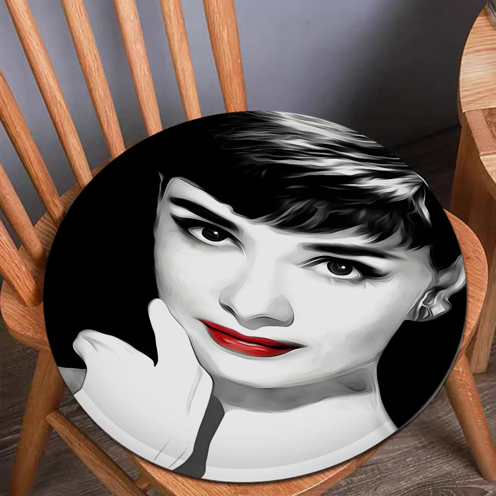 Vintage Audrey Hepburn Modern Minimalist Style Seat Cushion Office Dining Stool Pad Sponge Sofa Mat Non-Slip Chair Cushions 4