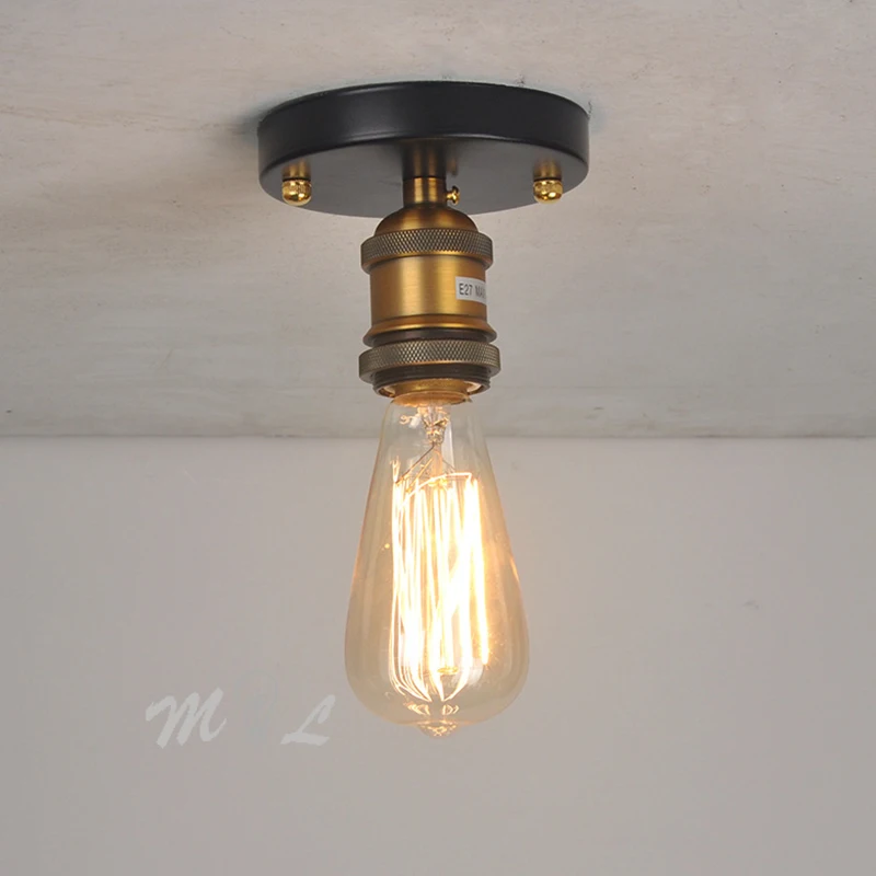 Tanie Vintage przemysłowe lampy sufitowe minimalistyczne metalowe oświetlenie sufitowe schody Loft sklep