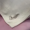 Cotton Knitted Blanket Personalized Embroidered Name Baby Boy Baby Girl Soft Blanket Baby Shower Breathable Stroller Blanket 3