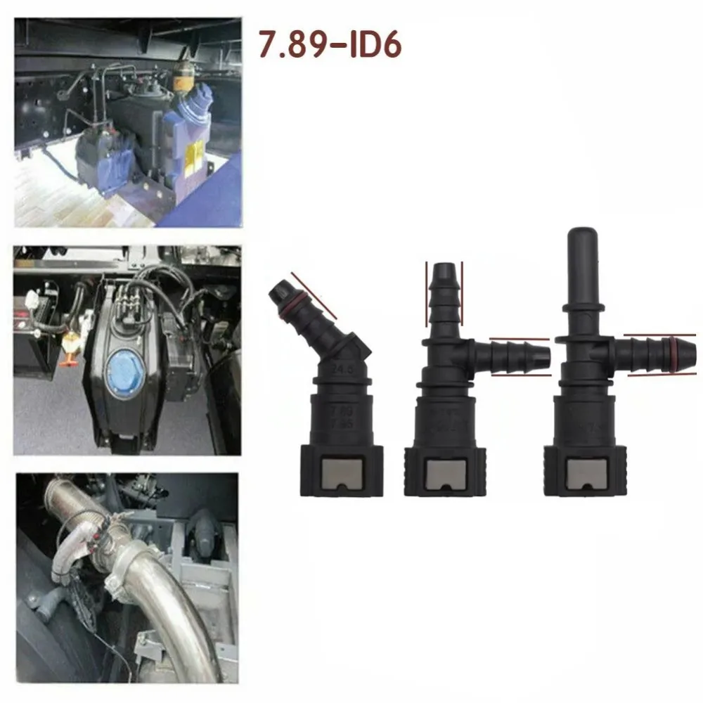 PA12 Plastic Hose Coupler Auto Accessories Bundy Tee 45&deg; Fuel Line Hose 7.89 ID6 Pipe Coupler Quick Release Connector hose coupler fuel line connector