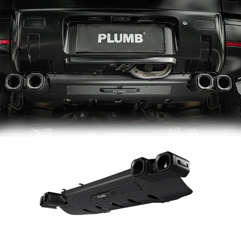 Plumb 2020+ Carbon fiber aluminum-magnesium alloy Exhaust Upgrade Kit for Land Rover Defender L663 130 110 90 custom 1 24 alloy defender diecast