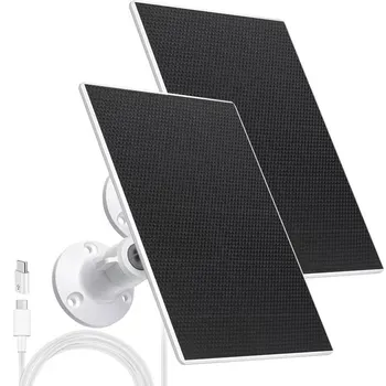 เครื่องชาร์จพลังงานแสงอาทิตย์ ETFE ที่ได้รับการอัพเกรดพร้อมอะแดปเตอร์ Micro USB และ Type-C การชาร์จแบบไม่หยุดสําหรับกล้องรักษาความปลอดภัยแบบชาร์จไฟได้ 1