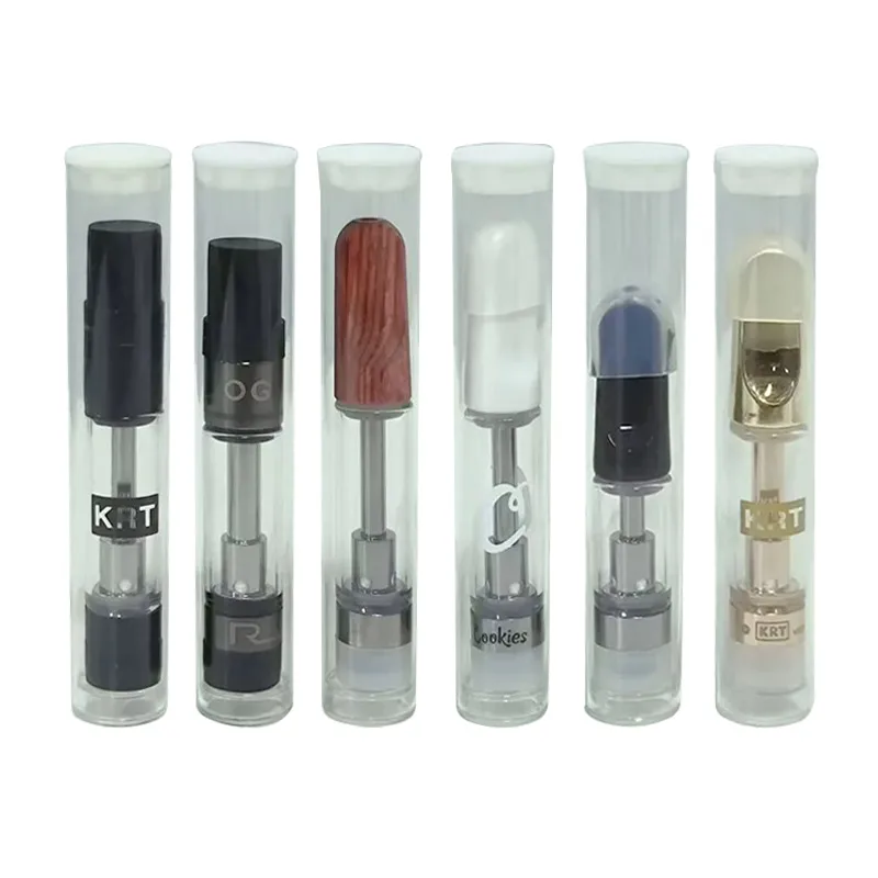 

3-5pcs/lot 510 Thread Cartridge Empty Vape Atomizers 0.5ml & 0.8ml &1.0ml Glass Tank Ceramic Coil Cartridge Vape Atomizer