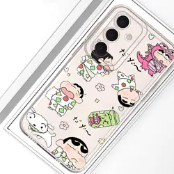 Cartoon Crayons Shinchan Phone Cover Case - Galaxy A21s (Mix01)