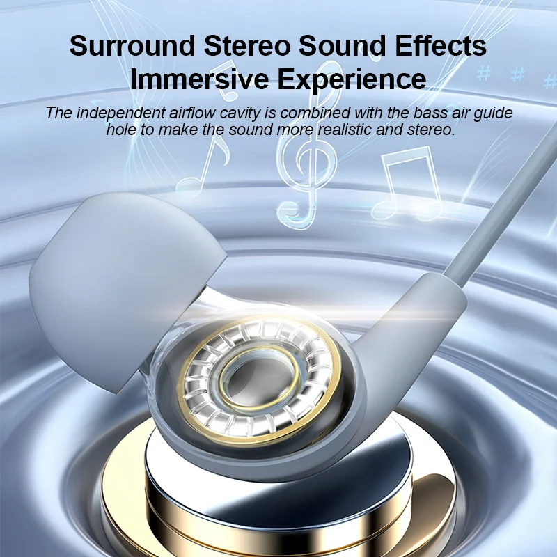 High-Fidelity In-Ear Wired Headphones with Microphone