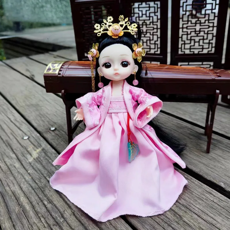 33cm 고대 의상 인형 11 관절 중국 스타일 인형 어린이용 드레스업 장난감