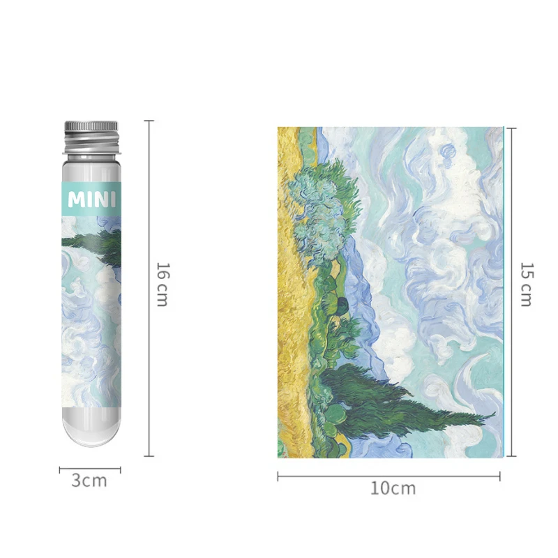 10*15cm 150 Pieces Mini Jigsaw Puzzles Adults Kids Wheatfield Van Gogh Plant Series Painting Capsule Tube Intelligent Game Toys 3