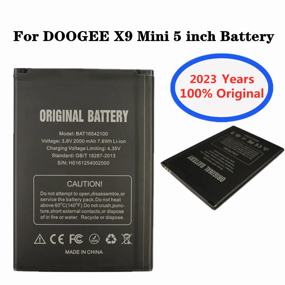

2022 years New 2000mAh BAT16542100 Battery For DOOGEE X9 Mini 5 inch Smart Phone Replacement Batterie Bateria Batteries
