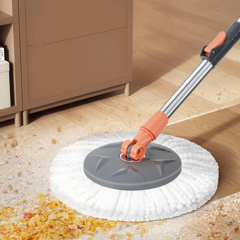 Neue abnehmbare Doppeleimer-Mopp-Spin-Mopp-Eimer-Sets 360°-Drehmopp für die Bodenreinigung Wiederverwendbare Mikrofaserköpfe Home Lazy Mop_voghion.com