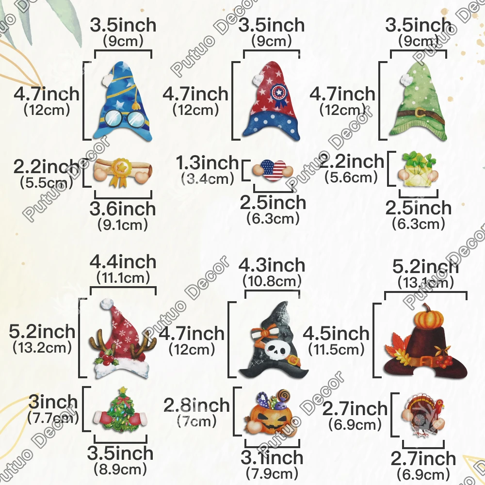Gnome Shaped Interchangeable Wooden Table Decor