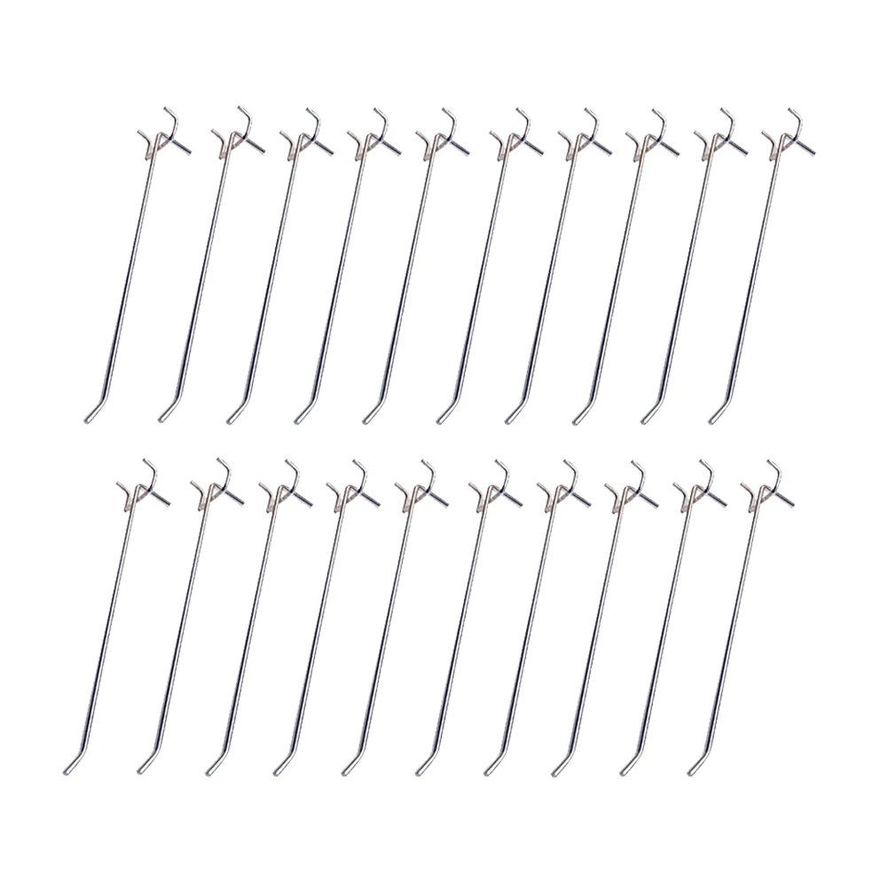 

20pcs Pegboard Hooks Wall Mount Hanging Tool Heavy Duty Retail Shop Accessories Garage Workshop Manganese Steel Organization