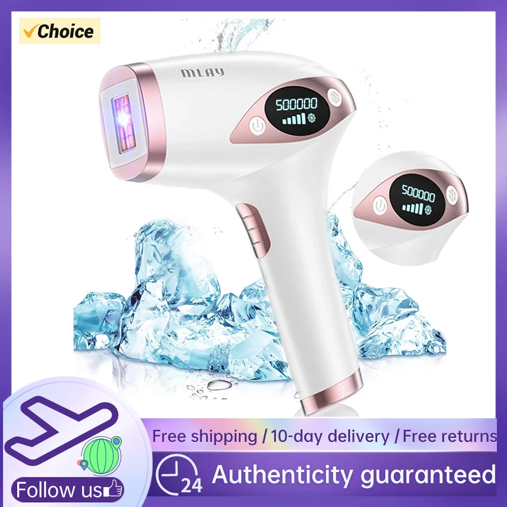 

MLAY T4 Laser Hair Removal Device Home Use Ice Compress Epilator IPL Permanent Depilador 5 Energy Skin Machine 500000 Flashes