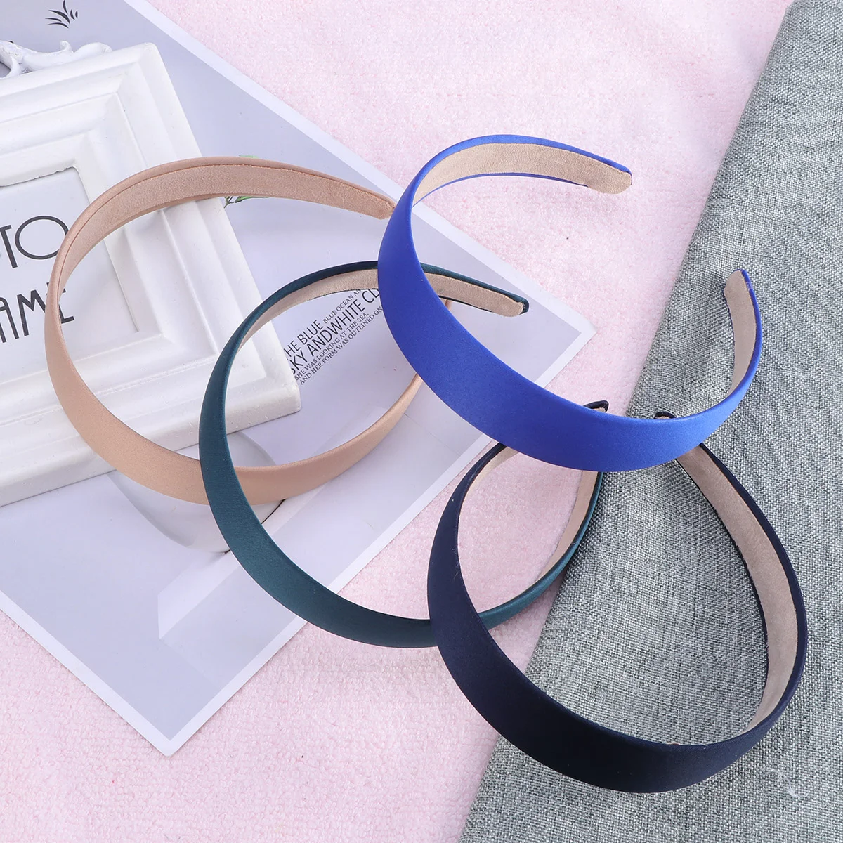 8Pcs Thick Headbands Hard Wide Hairbands Colorful Non- Hair for ( Mixed Colors )