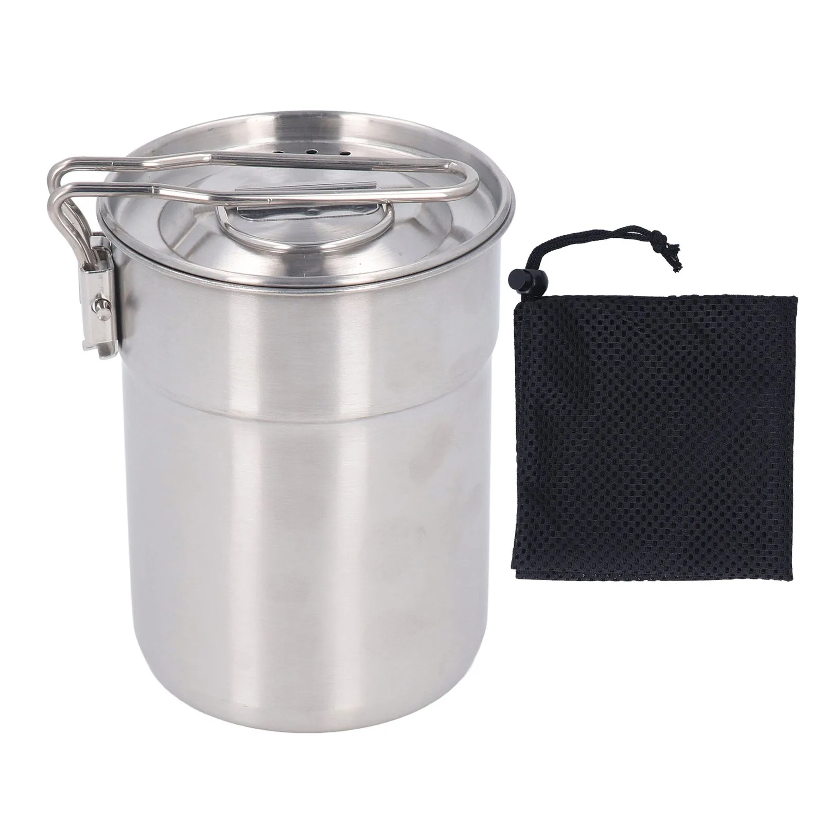CampingCoffeePotCampingPotCupStainlessSteel1LLargeCapacity