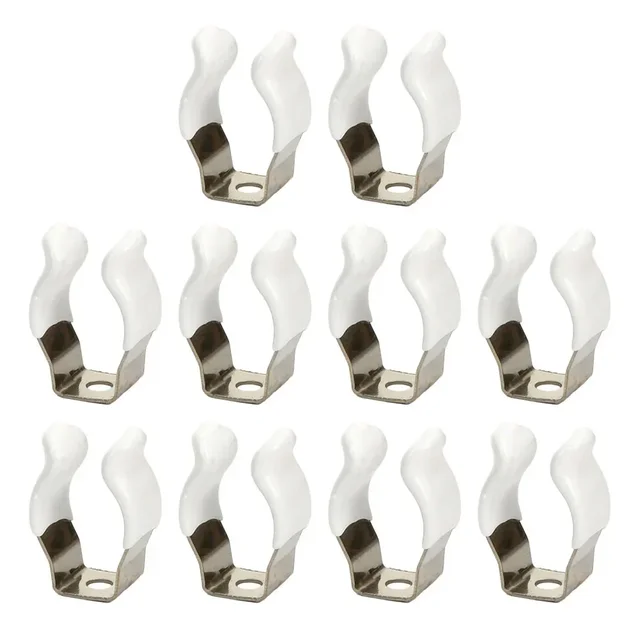 10PCS Narrow Base Tool Spring Terry Clips 10/12/16/19/25/28mm Pipes Clamp Brooms Brushes Rakes Heavy Duty Tool Storage Hangers 6