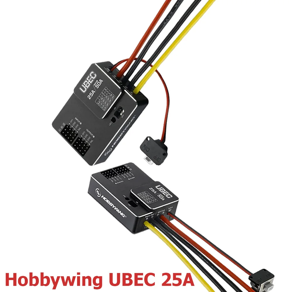 

Hobbywing UBEC 25A 3-18S UBEC Module External Switching Moduel for DIY FPV mini racing quadcopter drone