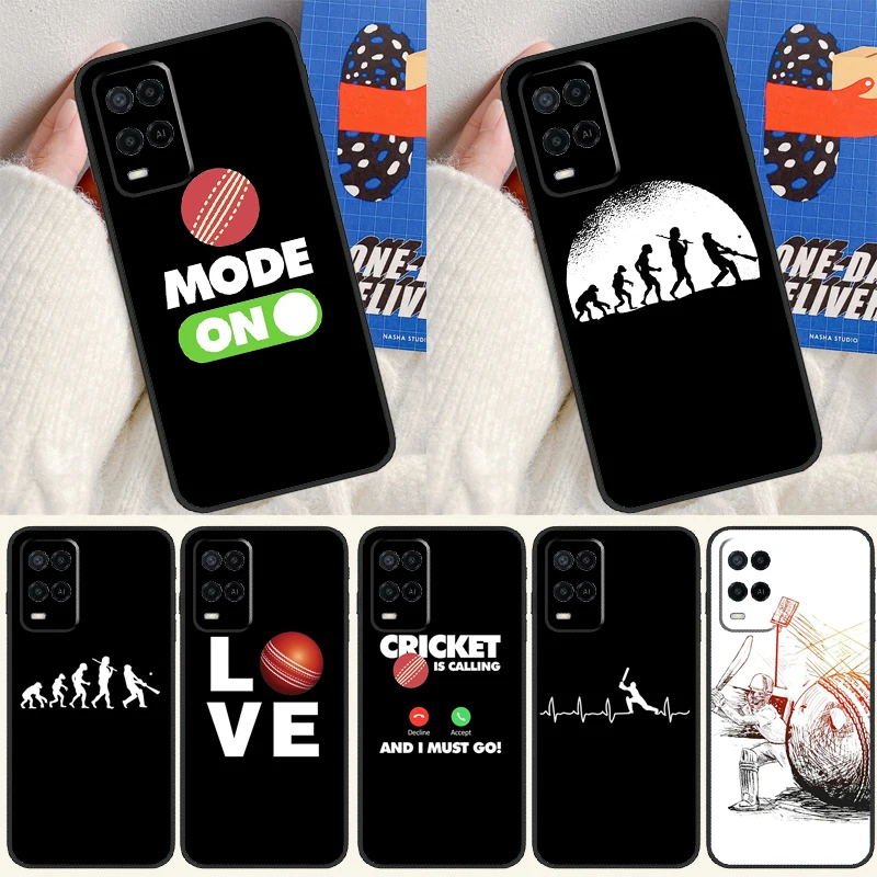 Love Cricket Heart Cricket Player Per Oppo Find X5 X3 Pro A31 A53S A5 A9 2020 A54 A74 A94 A15 A16 A52 A72 A1K A83 A91 Case
