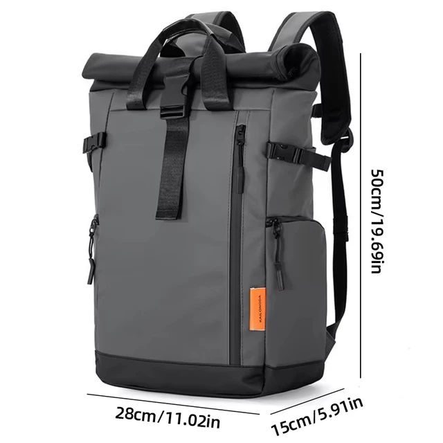 Men's Travel Bag 15.6inch Laptop Computer Backpack Outdoor Waterproof Camping Hiking School Bag College Business Rucksack 6