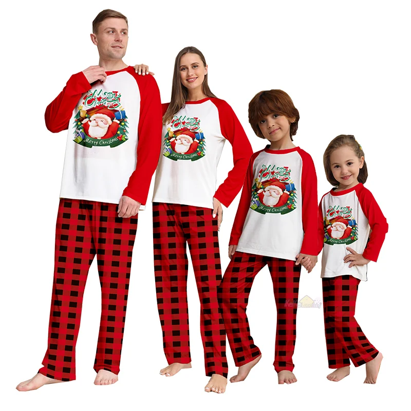 thumbnail image 1 of Pijamas navideños 2025, conjunto familiar a juego, novedades para niños y adultos, conjunto de ropa de pijamas navideños, mamelucos para bebés, ropa de dormir informal, look familiar, 1 of 5